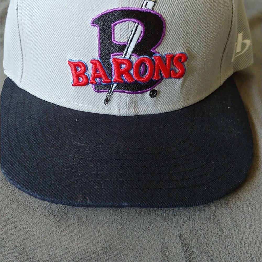 Barons Gray and Black Baseball Cap